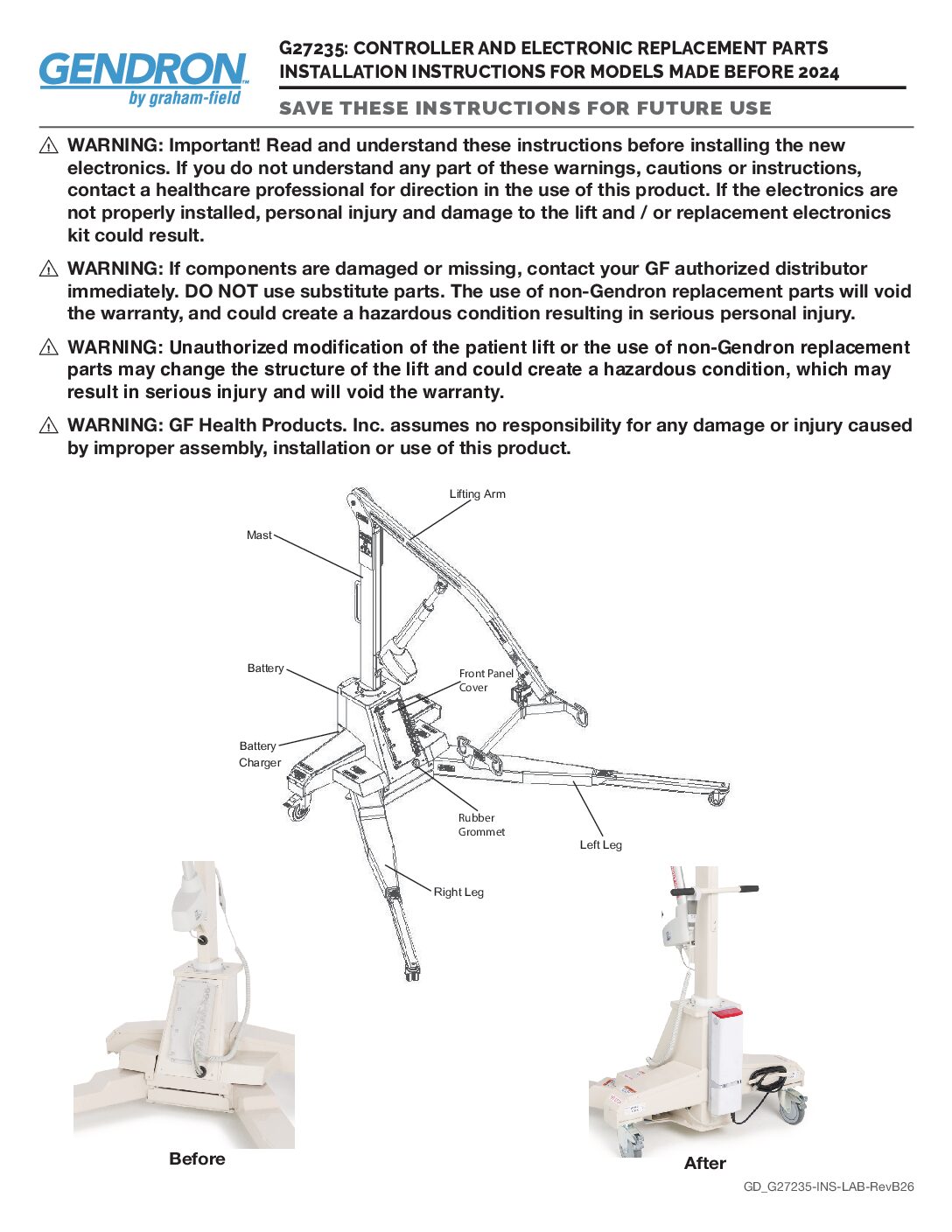 Installation Instructions for Models Made Before 2024