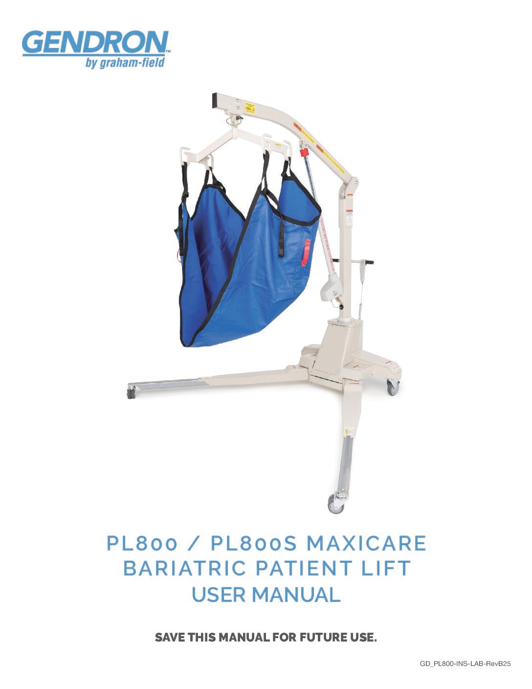 User Manual – PL800 Bariatric Patient Lift