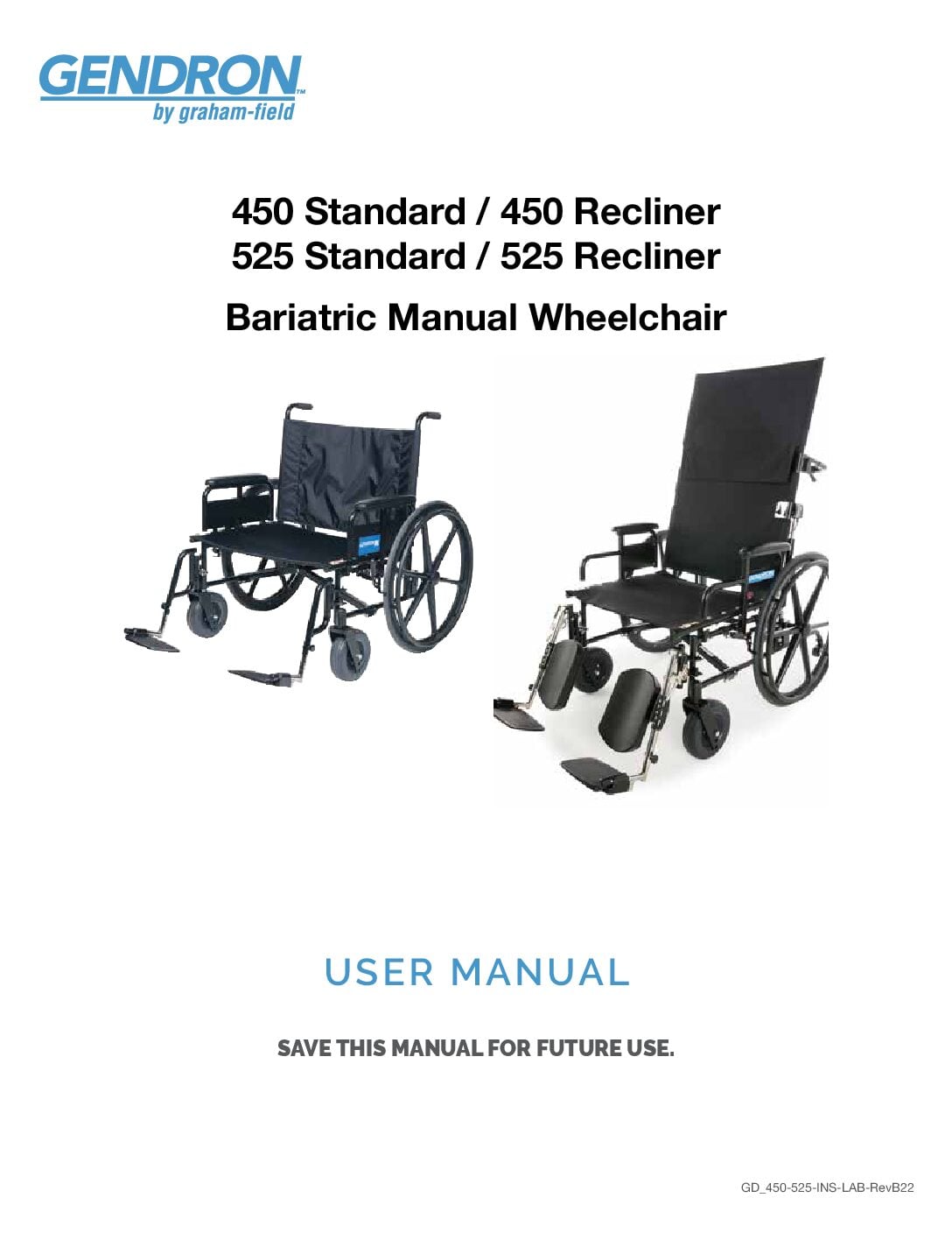 User Manual – Regency 450 & 525 Wheelchairs