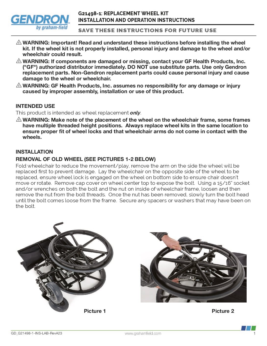 Replacement Wheel Instructions