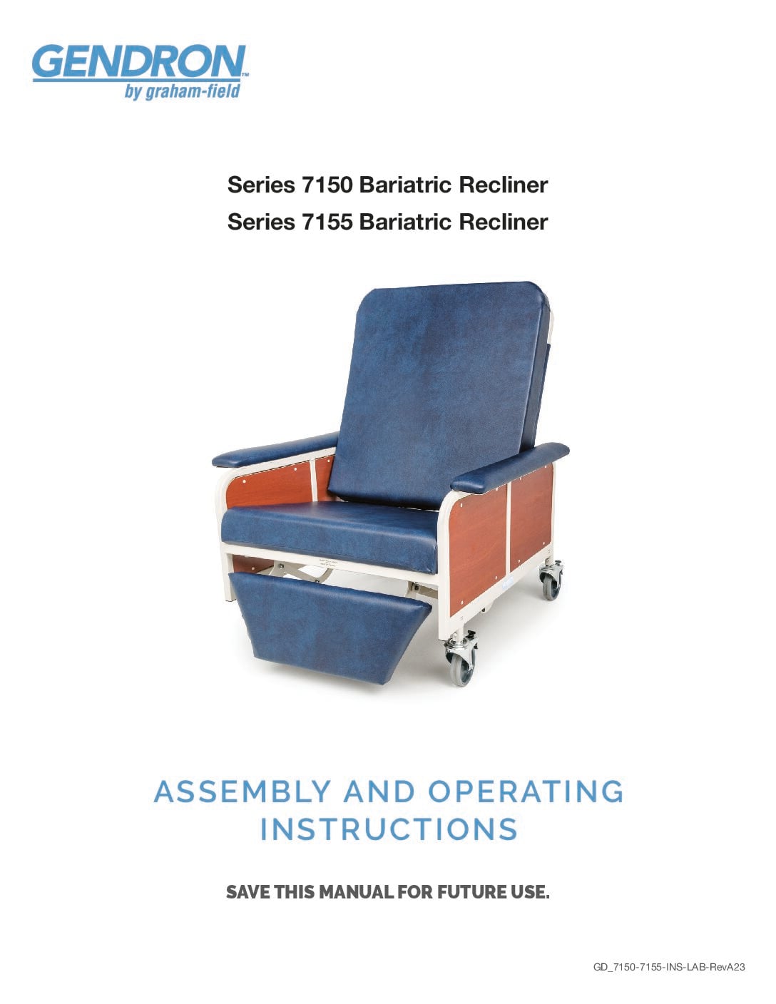 Operating Instructions – Clinical Care Recliner