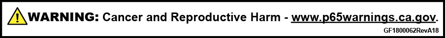 Warning cancer and reproductive harm. https://www.p65warnings.ca.gov/