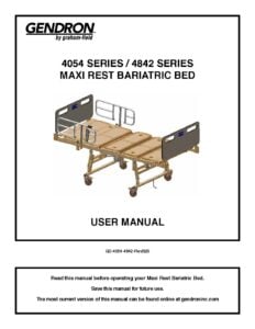 User Manual – Maxi Rest 4054 & 4842 Bariatric Beds