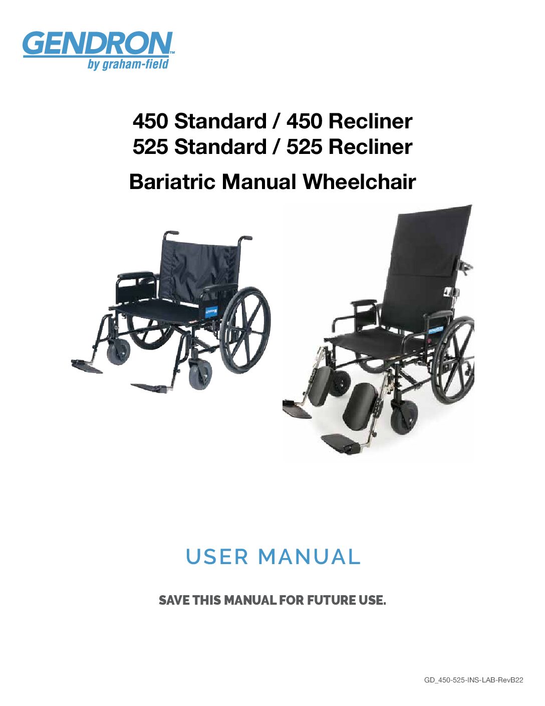 User Manual – Regency 450 & 525 Wheelchairs