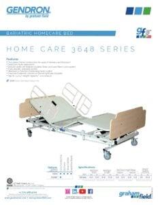 Product Sheet – 3648 Series Bariatric Homecare Bed
