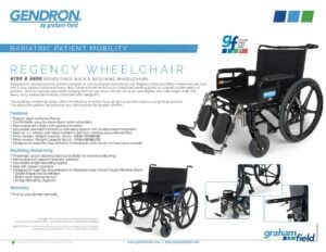 Product Sheet – Regency 6700 & 6800 Wheelchairs
