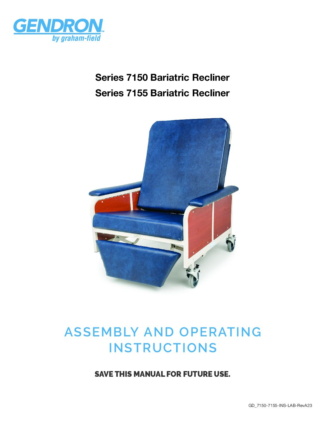 Operating Instructions – Clinical Care Recliner
