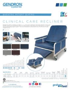 Product Sheet – Clinical Care Recliner