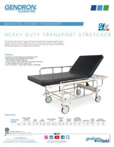 Product Sheet – Heavy Duty Transport Stretcher