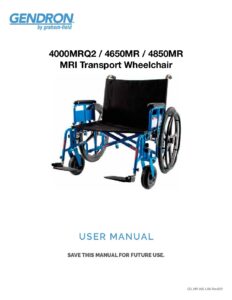 User Manual – MRI Transport Wheelchair